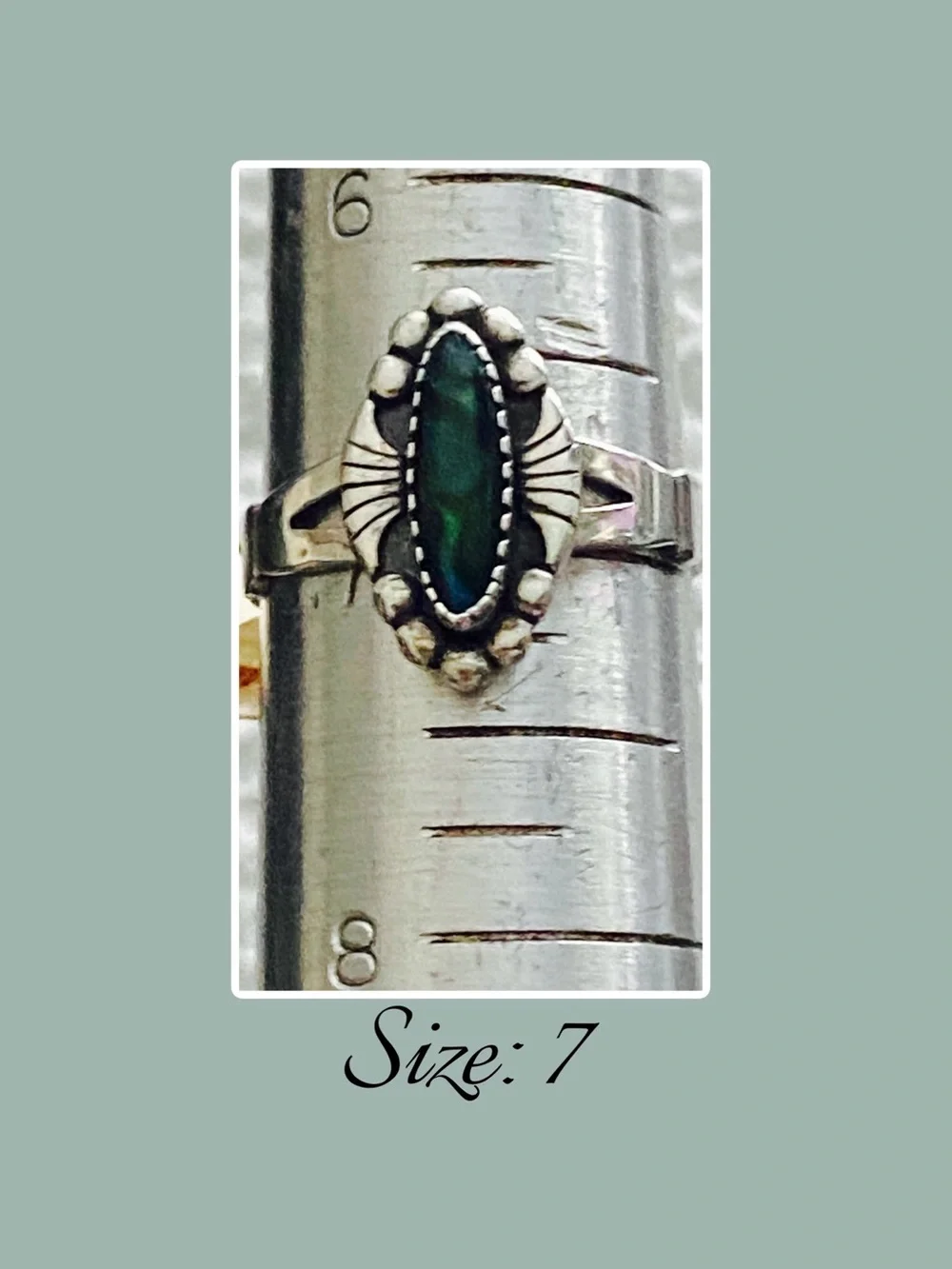Vintage WMCO Wheeler Sterling Silver Paua Abalone Shell Navajo Style